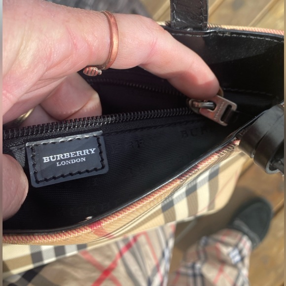 BURBERRY Mini NOVA CHECK PVC/Leather Tote🖤Italian Made🇮🇹7.25”x 8”🔥FABULOUS💋 - Picture 8 of 17